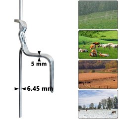 ARIFARO Step in Fence Post 41 Inch Pig Tail Step-in Post,Electric Black