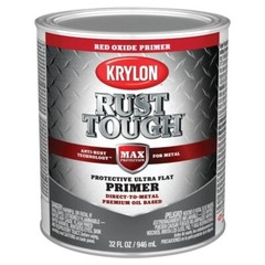 2-Krylon Rust Tough Primer, Red Oxide,fade resistance 1 Qt. Model: K09721008