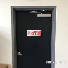 Not An Exit Signs Stickers, for Office, Buildings & Workplace – 3 Pack 10×4 I…