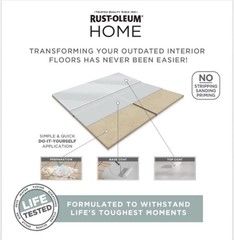 Rust-Oleum HOME Floor Coating, Top Coat (50 VOC), Semi-Gloss, Quart – 358870