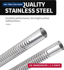 23.6 Inches Stainless Steel Exhaust Hose, 2.5cm/ 1 In Fuel Tank Diesel Gas Vent