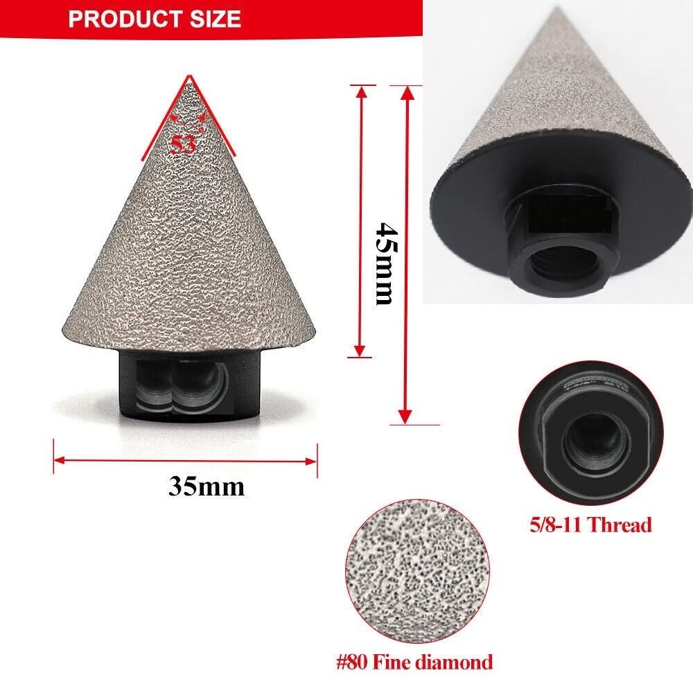 1-3/8″ Diamond Chamfer Bits Milling for Ceramic Tile Hole Countersink Drill Bit