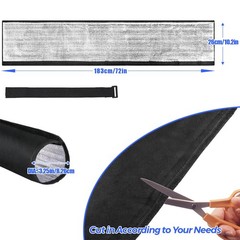Msiud 3 Layer HVAC Copper Pipe Insulation Cover, 72 x 10.2 in Black
