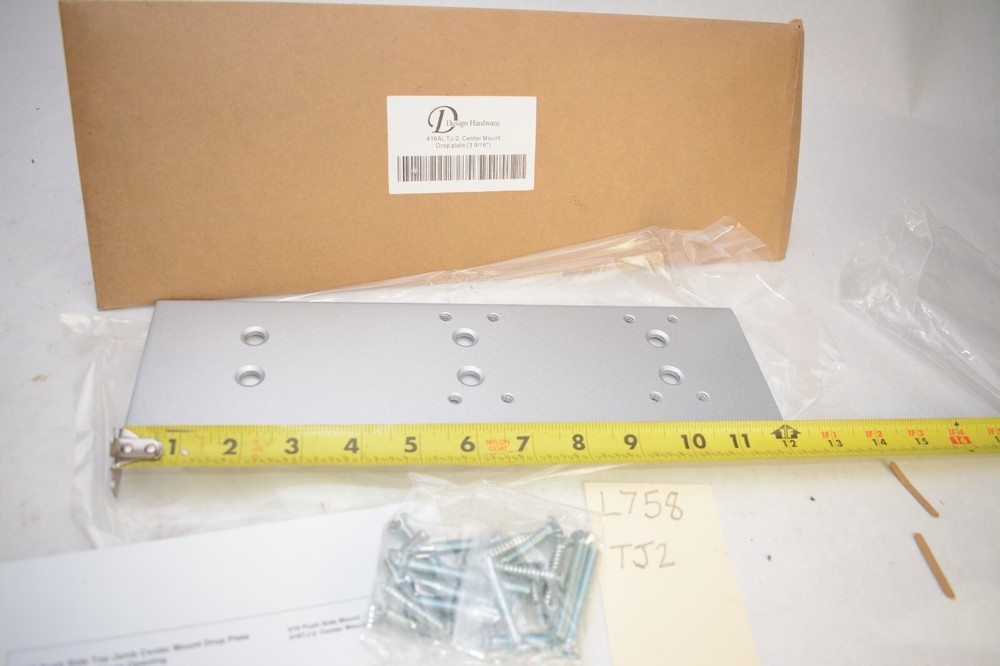 Design Hardware 416AL SERIES 416 TJ-2 Center Mount Top Jamb Drop Plate CLOSER