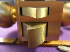 CORBIN RUSSWIN 500 SERIES BRASS UNILOC DOOR KNOB LOCK DOUBLE LATCH NIB