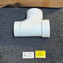 (QTY 9) Charlotte Pipe PVC 00403 1000HA 3 In. Hub DWV Sanitary Street Tee, White
