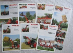 8 Brochures Schäffer Loader 450 550 570 870 T TS TD 222 326 336 338 860 Circa 2001