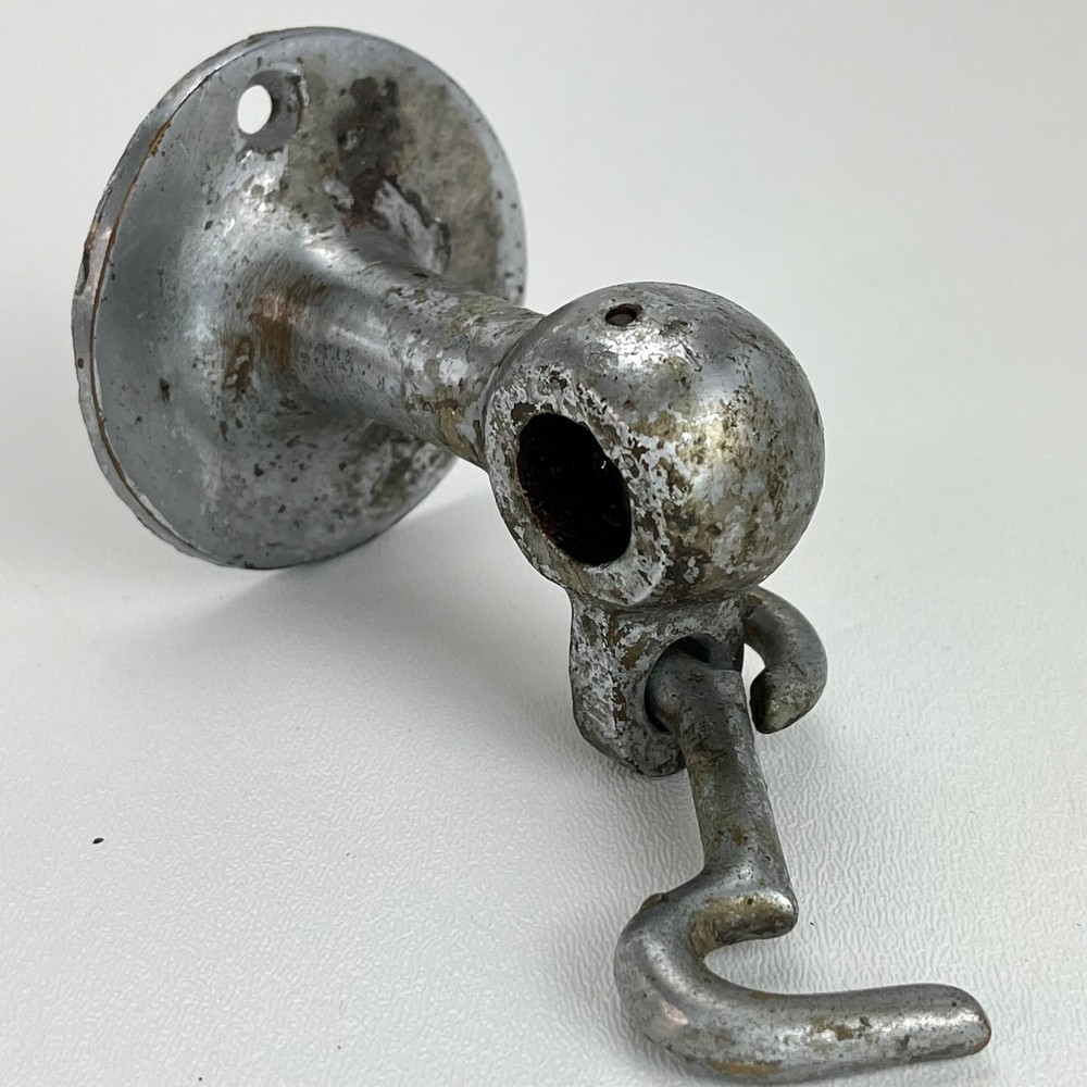 Vintage Door Stop Hook Catch Wall Mount Industrial Steel Architectural Salvage
