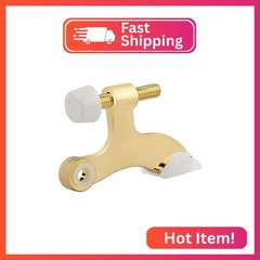 HOMOTEK 36 Pack Hinge Pin Bright Brass Door Stopper, Gold Door Stops, Adjustable