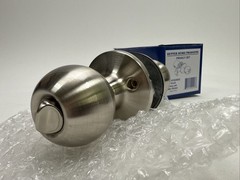 BHP Satin Nickel Round Ball Privacy Bed/Bath Door Knob Model 10226DC