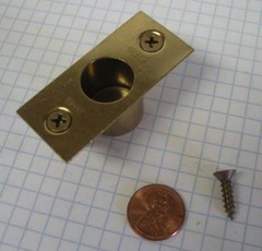 STANLEY #2683 SATIN BRASS FLUSH SLIDING DOOR PULL