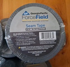 Georgia-Pacific Case Of 8 Rolls ForceField Seam Tape 3″ x 180′ 1365980