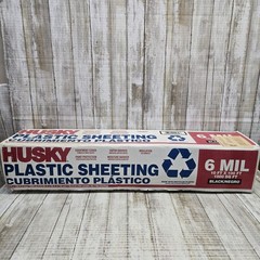 HUSKY 10 ft. x 100 ft. Clear 6 MIL Plastic Sheeting – 1000 SQ FT