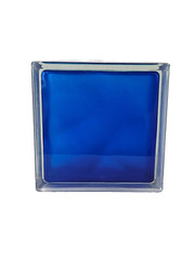 Glass Block – Seves 8x8x3 Brilly Blue Wave 100 (7 1/2″ x 7 1/2″ x 3 1/8″)