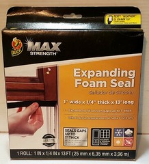 Duck Max Strength Expanding Foam Seal Green 1″ Wide x 1/4″ Thick x 13′ Long. NOB