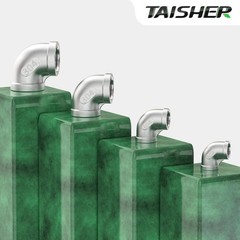 TAISHER 10PCS 304 Stainless Steel 90 Degree 1/4″ FNPT × FNPT, Silver