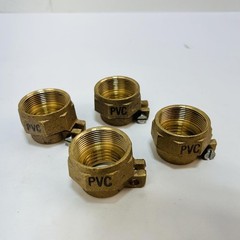 (4-Pack) Brass PVC Female Thread Adapter Clamp Fitting FOR Plumbing Pipe Systems