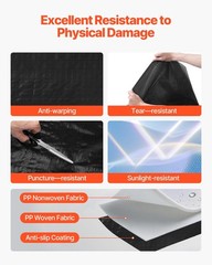 4x250ft 0.17mm Heavy Duty Black Plastic Sheeting & Vapor Barrier