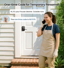 Keypad Door Lock with Handle, Keyless Entry for Front Door & Bedroom, Electro…