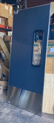 Single Aluminum Swinging Traffic Door 91″ X 41″ With Window
