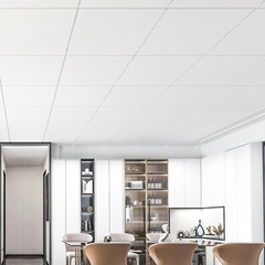 Art3d 12-Pack Smooth Drop Ceiling Tile 2ft x 2ft in Off White, PVC Ceiling Panel