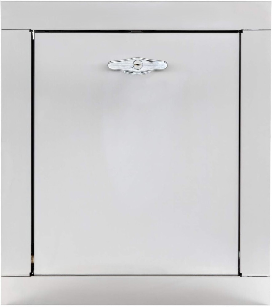 CertiChute™ Universal Bottom Hinged SS Chute Door 15 X 18″ Self Closing T handle