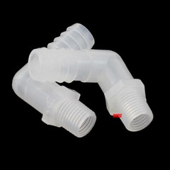 90 Degree Elbow Plastic Male Thread Barbed Joiner Connector Pipe Hose Air Water
