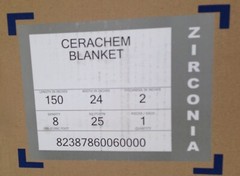 2″ CeraChem 4″ x 24″ Ceramic Fiber Blanket Insulation 8# Thermal Ceramics 2600F