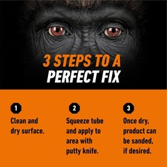 Gorilla All Purpose Wood Filler, Natural Color, 6 Ounce 1 – Pack,