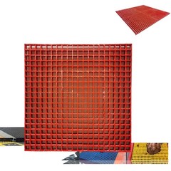 31.9″*31.9″*1.5″ Red Fiberglass FRP Grating Floor Fiberglass Grating Panel