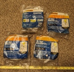 Lot of 4 Frost King All Season Pipe Wrap Insulation Tape 1/8x 2 in x 15 ft FV15H