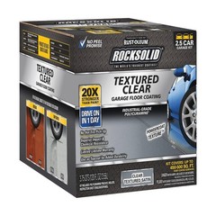 Rust-Oleum 317382 RockSolid Garage Floor Coating, 2.5 Car Kit, Textured Clear