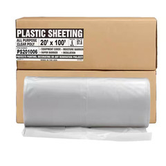 Plastic Sheeting – 20 Ft. X 100 Ft., 6 Mil Gauge – Clear Vapor and Moisture Shee