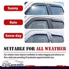 Window Visor Rain Guards Fit For Ford F150 Raptor Super Duty SuperCrew 2015-2026