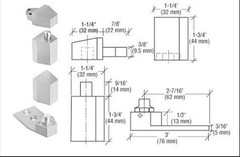 Commercial Aluminum Door Pivot Hinge (Reversible- Left or Right Hand Style)