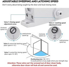 Hold Open Door Closer Applies Regular,Top Jamb Mounting,Adjustable Automatic …