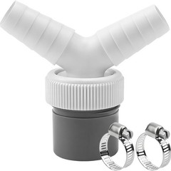 Y Type Connector for Washing Machine Drainage with Stainless Steel Clamps