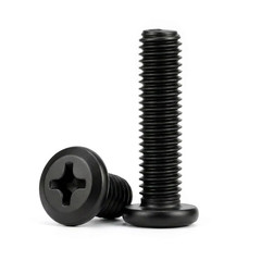 M3 X 4Mm(50 Pack) Flat round Head Machine Screw, Phillips Drive, Black Oxide 304