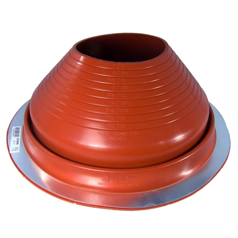 Dektite Round Base Metal Roofing Pipe Flashing Boot 8 Reddf208Re High Temp