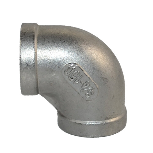 3/4″ NPT Threaded Female to Female Elbow Pipe Fitting SS 304