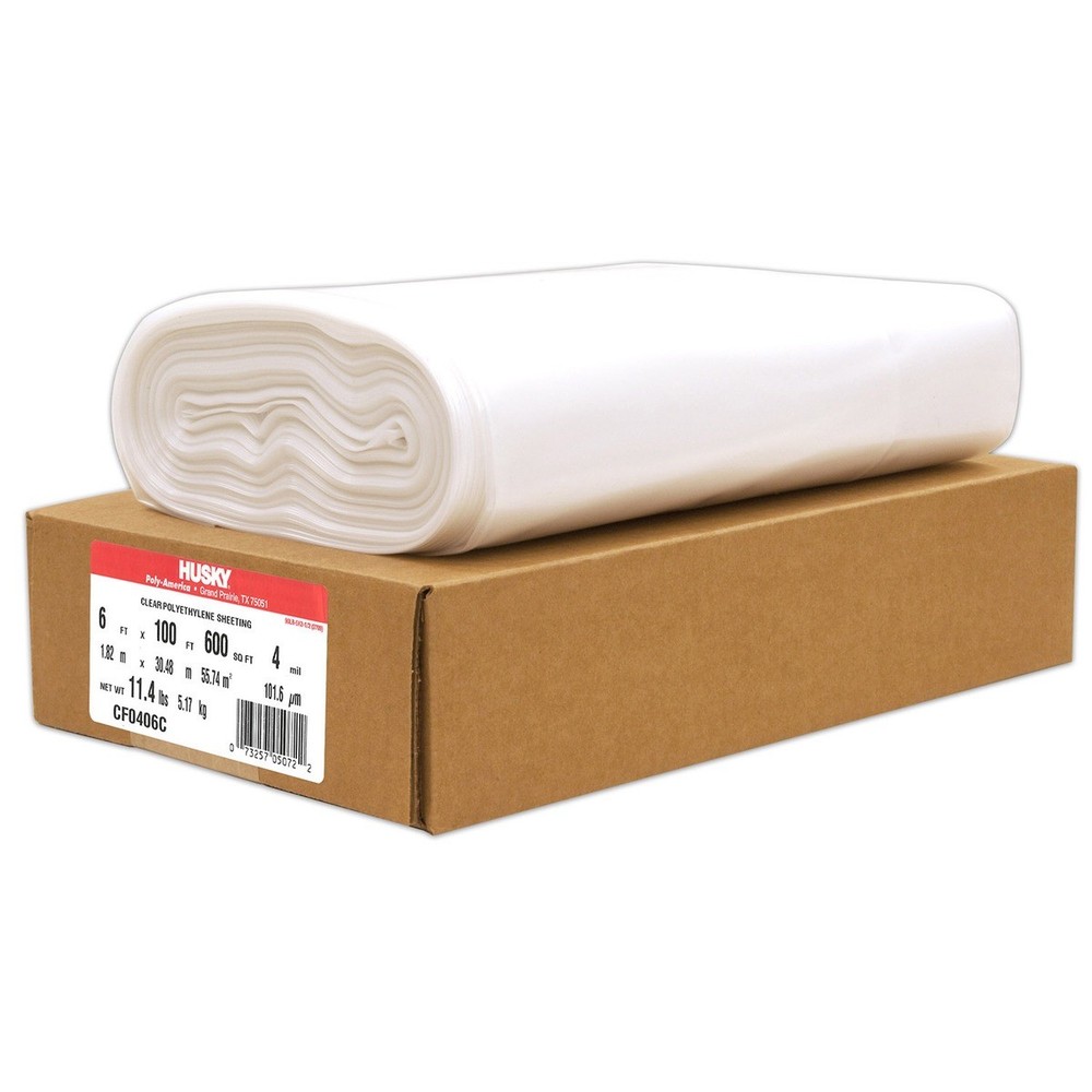 Brand New 4mil Visqueen 6’ X 100’ Clear Polyethylene Sheeting