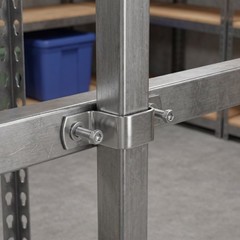 10Pcs Stainless Steel Square Tube Clamps Heavy Duty U Shaped Bracket for Home