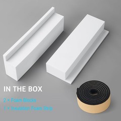 U Shape Foam Block for Window Air Conditioner Units, White Foam Insulation 2