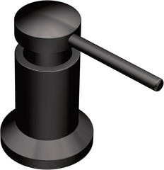 Modern Deck Mounted Lotion or Kitchen Soap Dispenser Pump, Matte Black, 3942BL