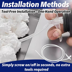 2-Pack 2m Spray Foam Nozzle Extension with Adjustable Tips for DIY Projects