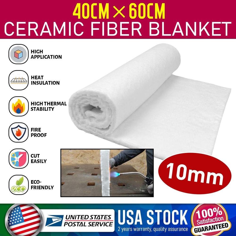Ceramic Fiber Blanket – 10mm X16”X24″ 2500F for Wood Stove Forge Furnace etc