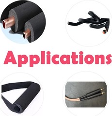 Pipe Insulation Foam Tube Nitrile Rubber 6Ft for HVAC Guitar Stand Protectors