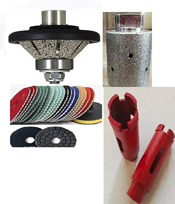 3/16″ Bevel Bullnose Profiler core bit grinding drum stone concrete polish pad