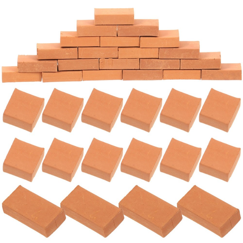 200Pcs Mini Bricks Building Sets Reusable Clay Brick Model Watermelon Red Decor