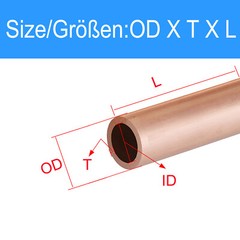 copper pipe/tube straight pipe 300mm Length OD 3mm 4mm 5mm 6mm To 30mm diy gas